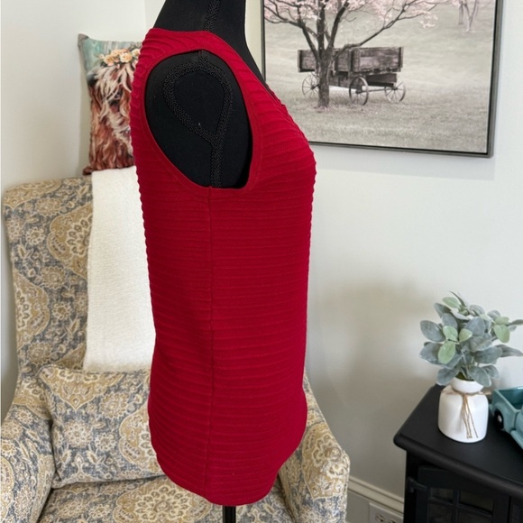 Red Ribbed Tank Top by Red - Picture 5 of 6